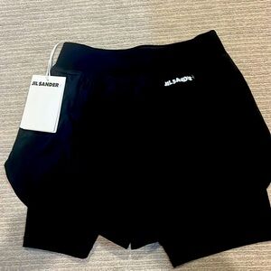 Jil Sander + shirts with biker short underneath. NWT